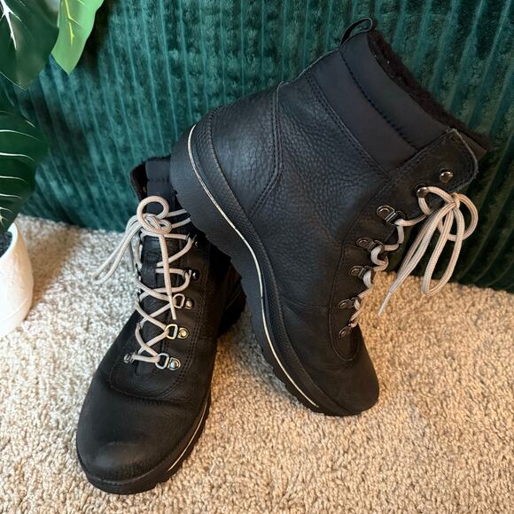 ECCO Gore-Tex Waterproof Boots, Men’s EU Size 42, US 8/8.5 Black Beige - Picture 1 of 7